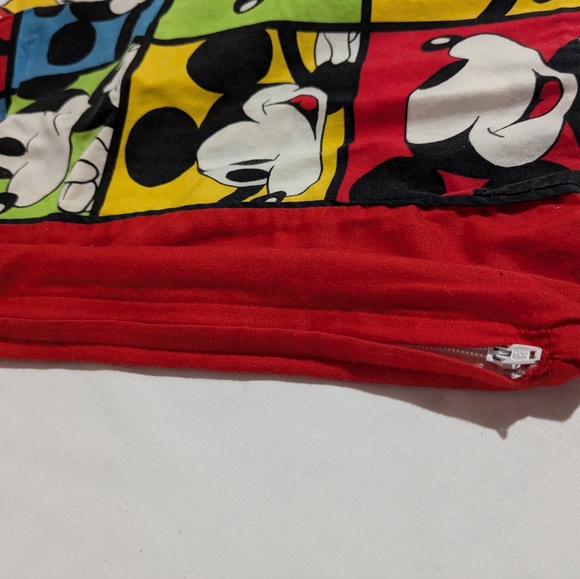 VTG Mickey Mouse Color Block Pillowcase Zipper Walt Disney Season 5 Bedding - Picture 4 of 7